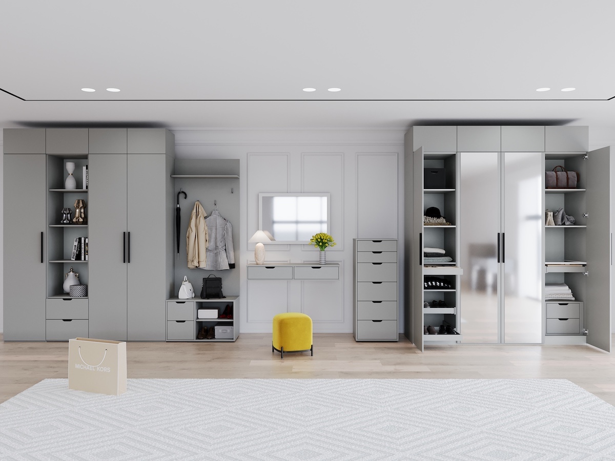 Шкаф распашной Даллас ,трехдверный ,белый  
